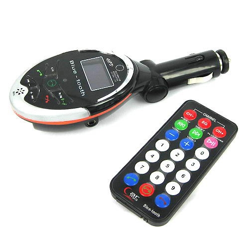 Car MP3 WMA Wireless FM Transmitter (oval) - Click Image to Close